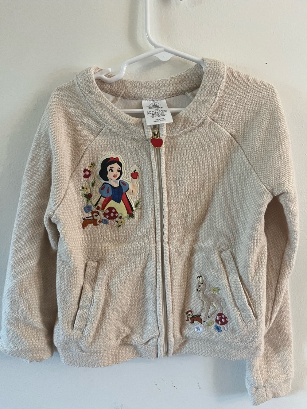 Disney Snow White Princess embroidered zip up 5/6